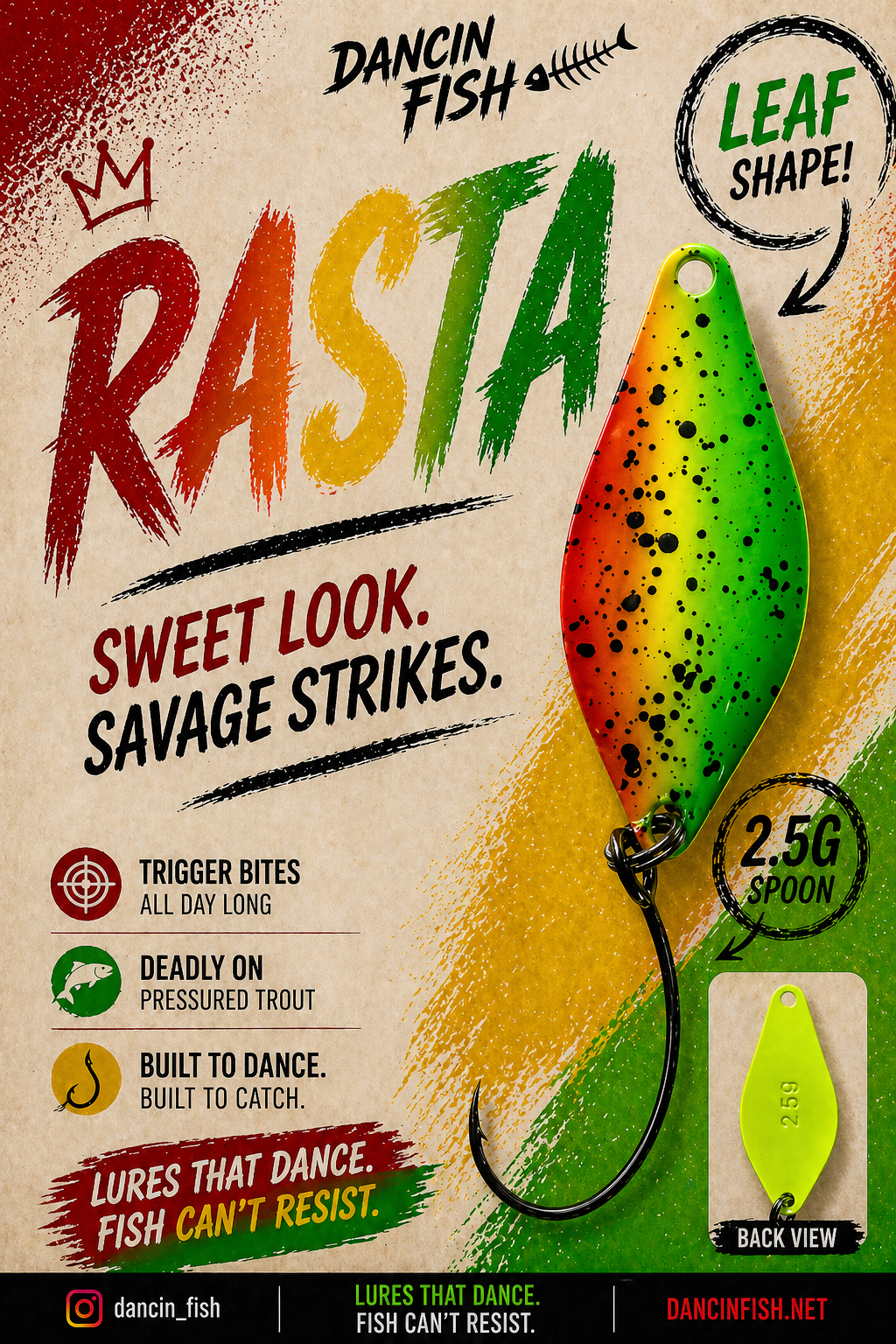 2.5g Rasta (Leaf Shape)