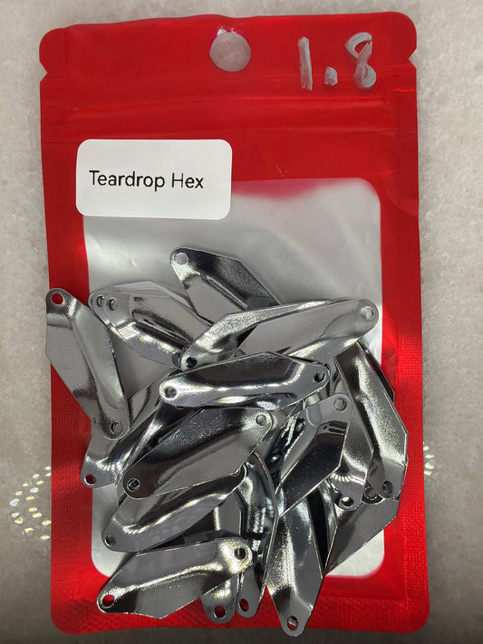 1.8g Teardrop Hex Blanks
